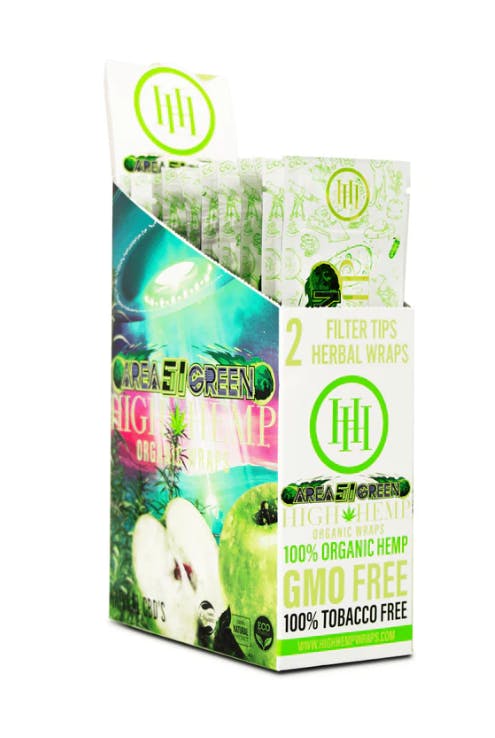 High Hemp Organic Wraps Green Apple 2 Wraps