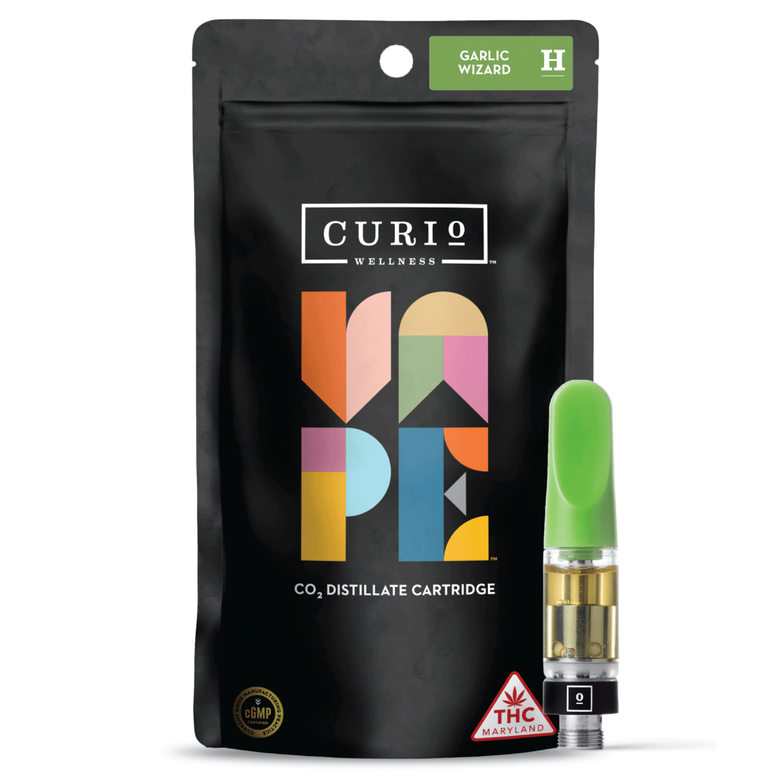 garlic vape Garlic Wizard Vape Cartridge (.5g) (Curio)