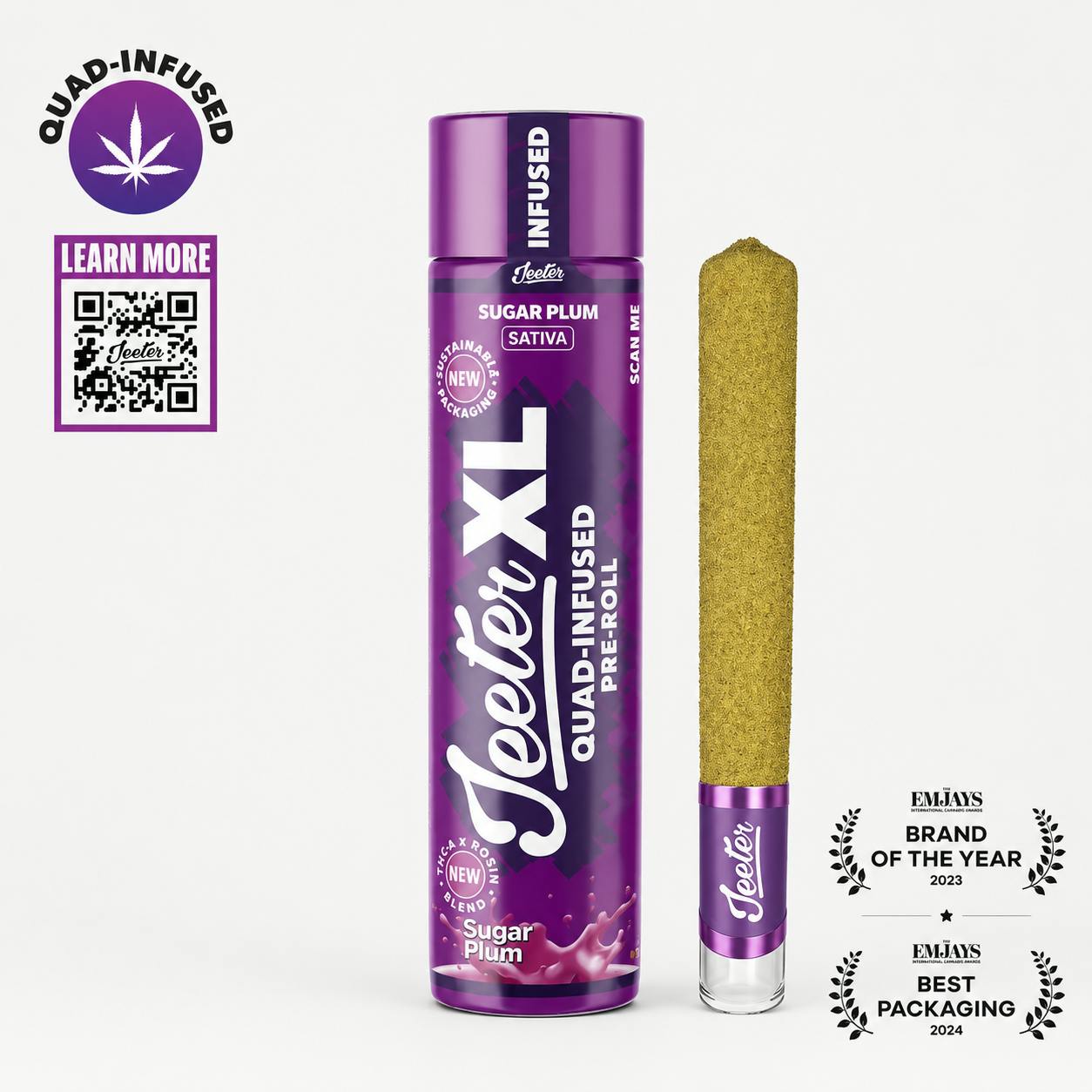 Jeeter - 2g Quad Infused Preroll - Sugar Plum
