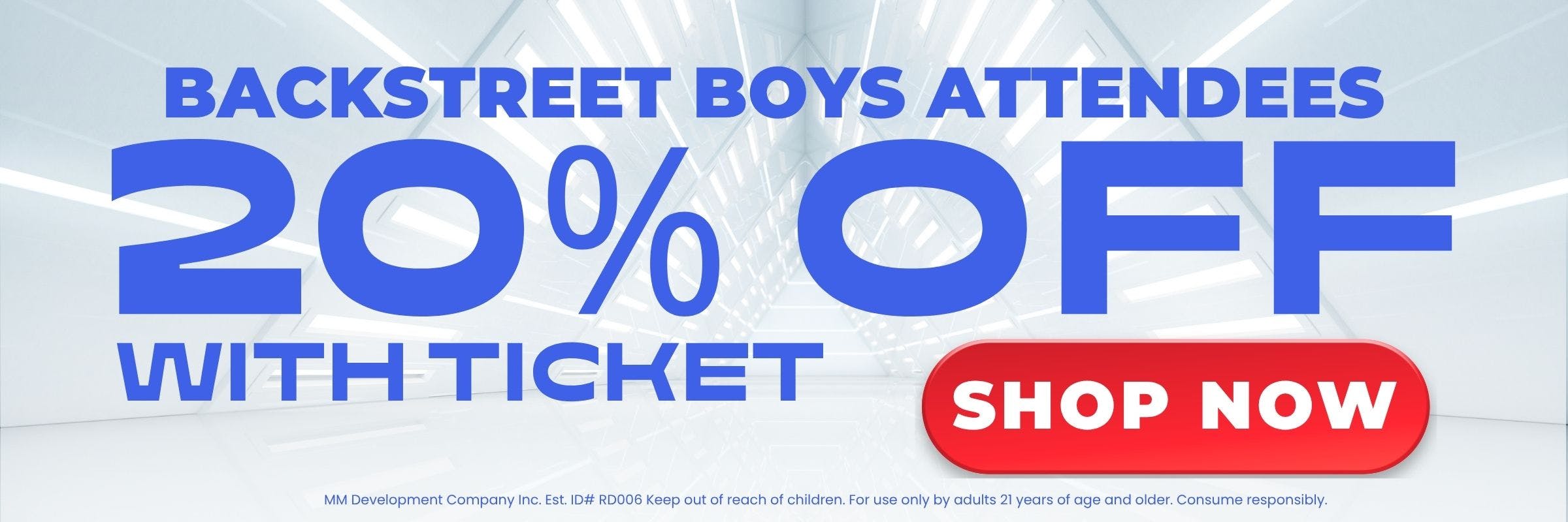 20% off with backstreet boys ticket for attendees