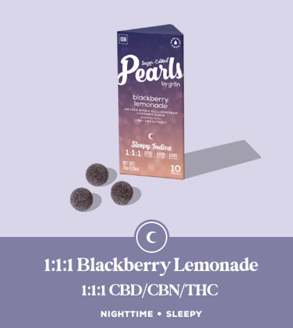 Product Pearls | Blackberry Lemonade (I) | 1:1:1 THC:CBD:CBN 100mg | Gron