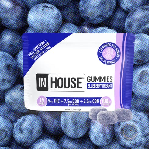 Product In House | Blueberry | Gummies | 100mg THC / 150mg CBD / 50mg CBN
