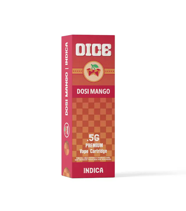 Dice Distillate Vape Cart Dosi Mango .5g (indica hybrid, cartridges)