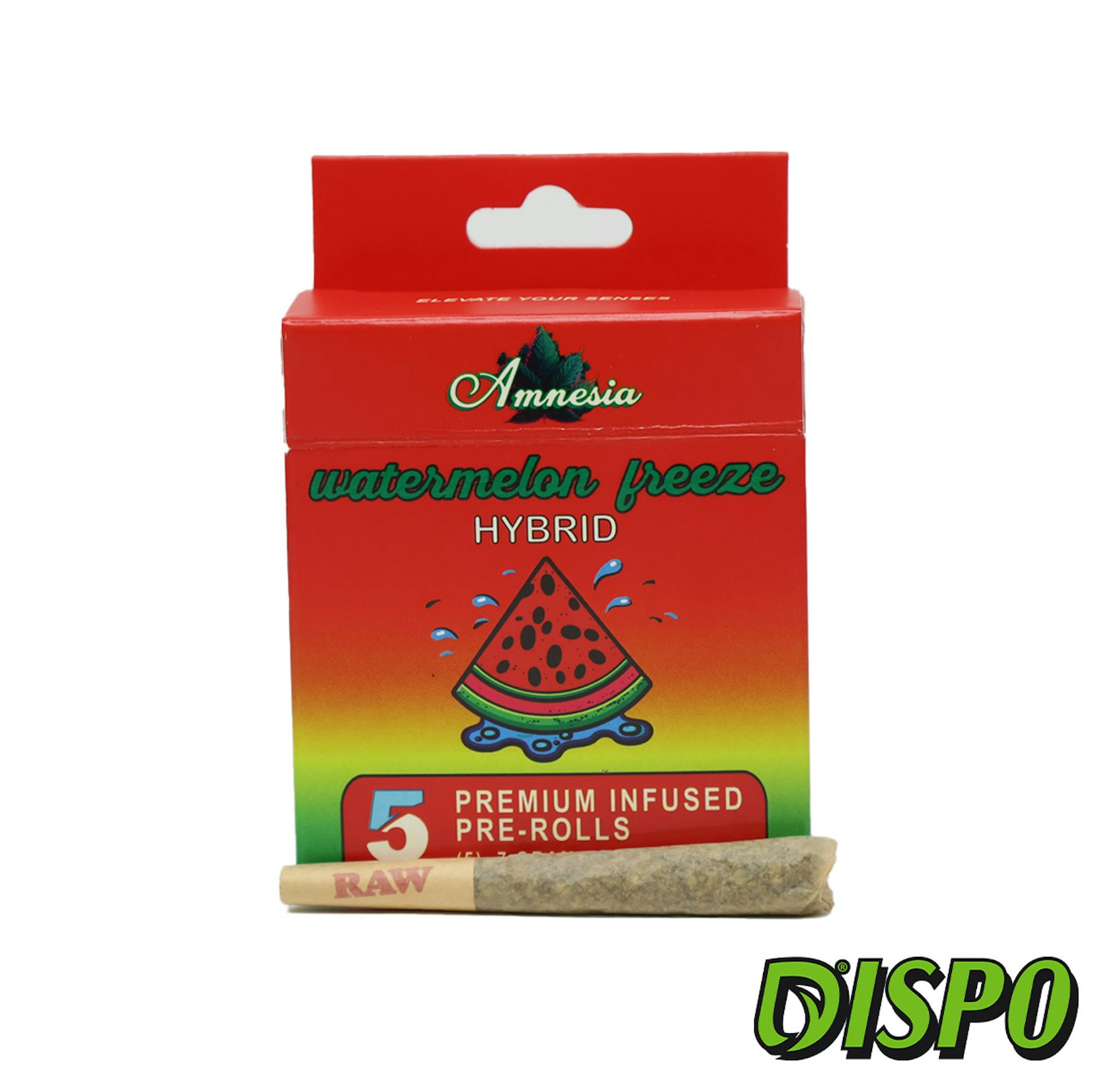 Amnesia - Watermelon Freeze 5pk Infused Pre-rolls
