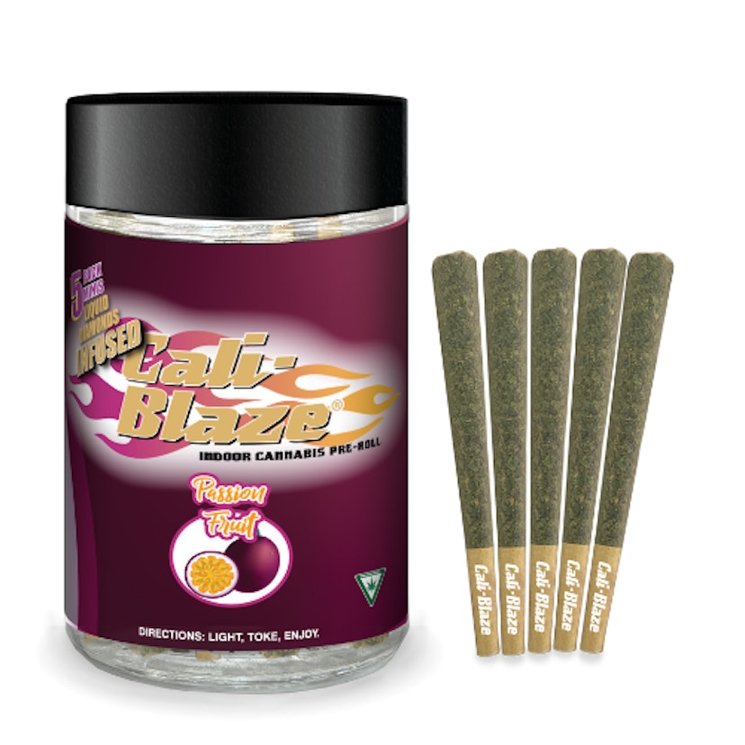Cali Blaze - Passion Fruit 5pk Liquid Diamond Infused Pre-Rolls