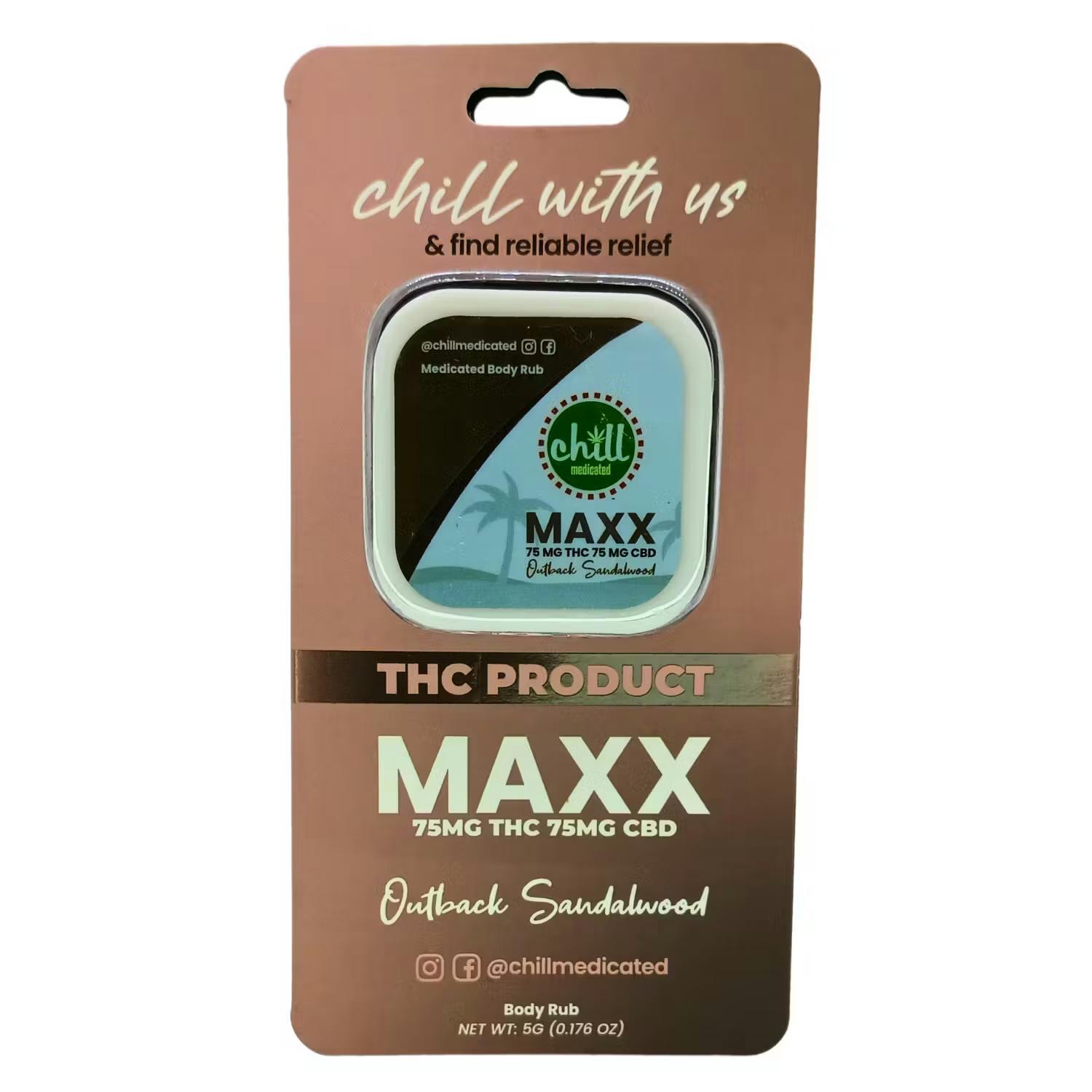 Product: Chill Medicated Chill-to-go | Outback Sandalwood MAXX 1THC:1CBD