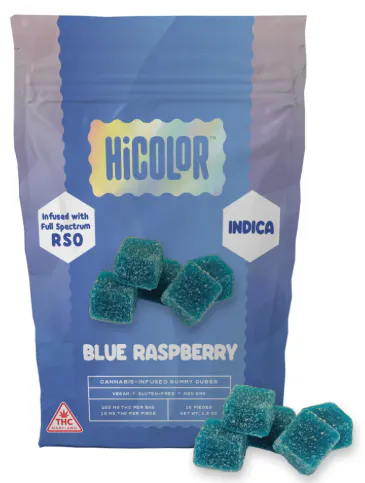 Blue Raspberry RSO Gummies (10mg/100mg) (HiColor) | Blair Wellness