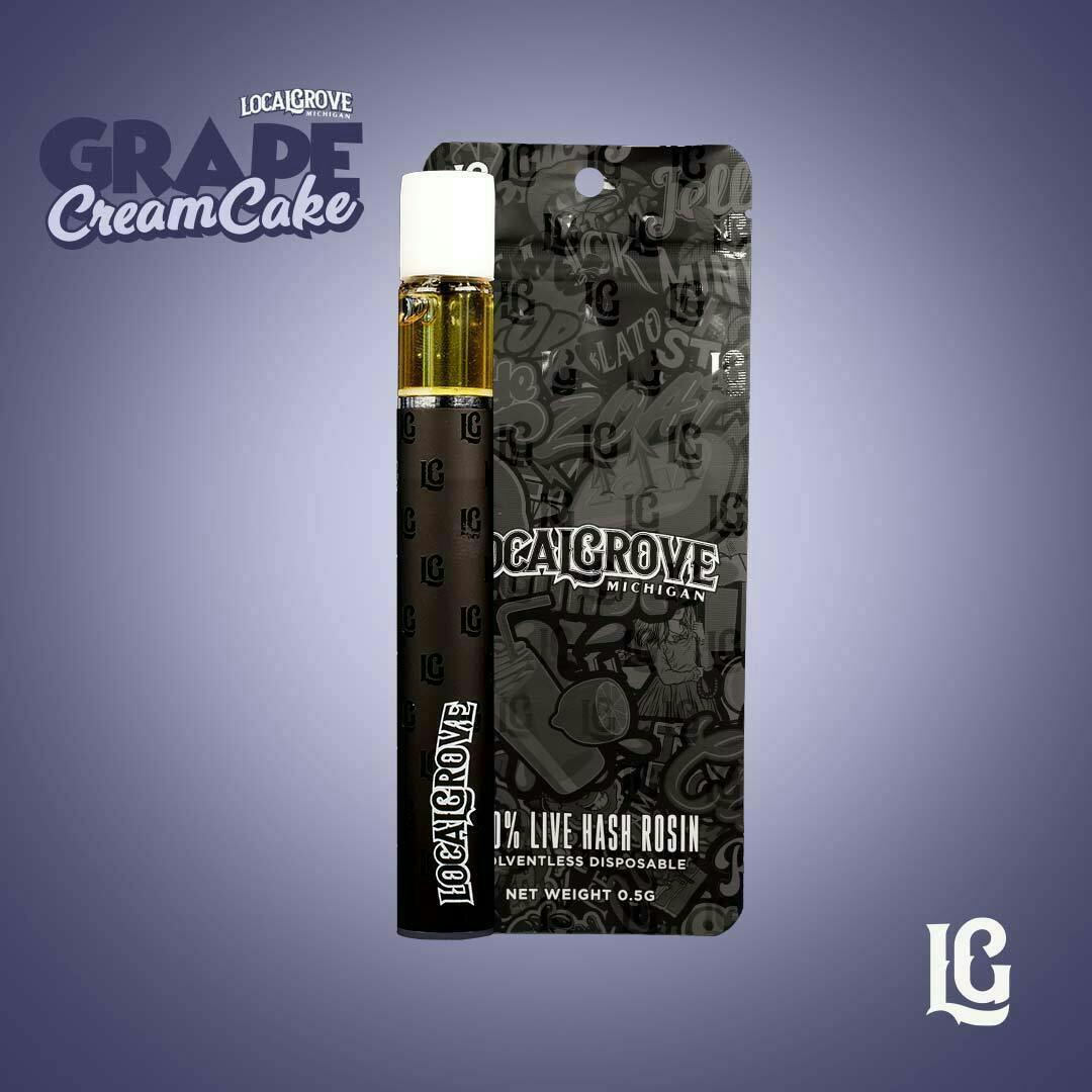 Local Grove | Live Rosin Disposable - 0.5g - Grape Cream Cake