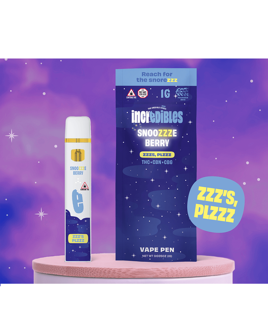 Shop Incredibles Snoozzzeberry - Disposable Vape - Cannapi