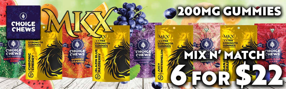 MKX + CHOICE CHEWS 200MG Gummies - 6 for $22