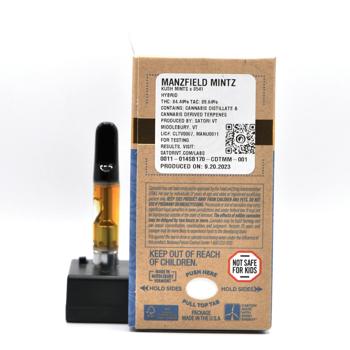 Image of Manzfield Mintz | 1g Distillate Cartridge