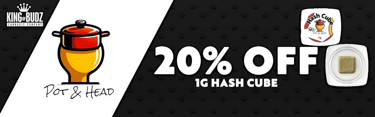 Pot AND Head - 1g Hash Cube - 20 Percent OFF