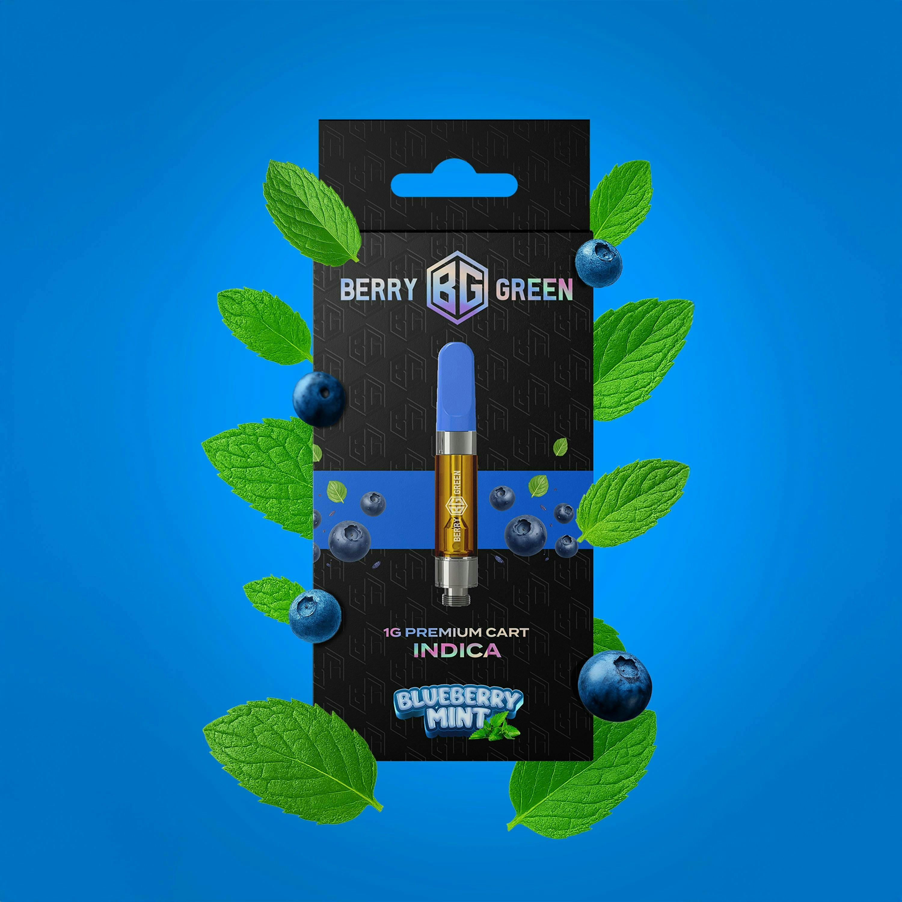 Blueberry Mint 1g Vape Cart