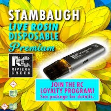 Riviera Creek: Stambaugh GC - Live Rosin Disposable 0.5g
