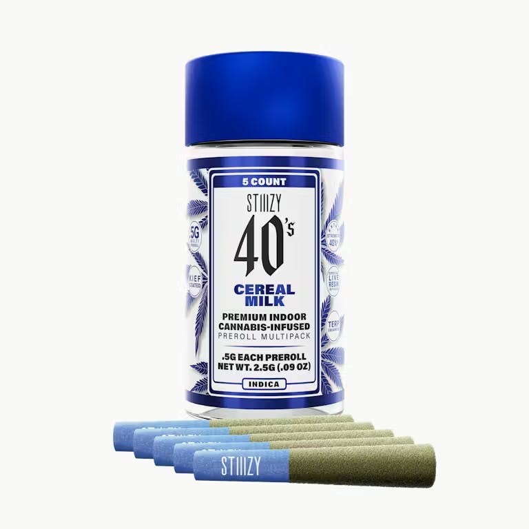 Product Stiiizy - Cereal Milk - 2.5g - 5pk - 40s Infused Prerolls
