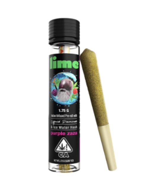 PURPLE ZAZA  LIVE RESIN & ICE WATER HASH INFUSED PREROLL