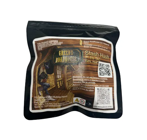 Greens Roadhouse | Stash Hash | Bubble Hash | Concentrate | Hybrid-active