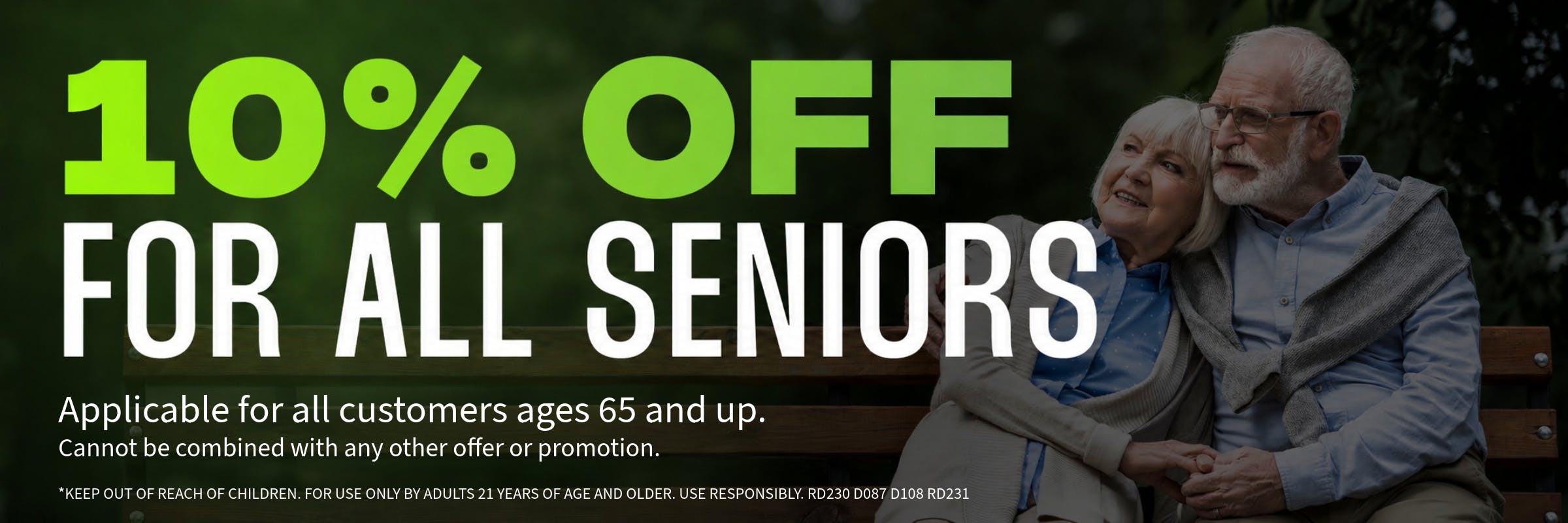 Senior Discount Wisdom 65+ Marijuana