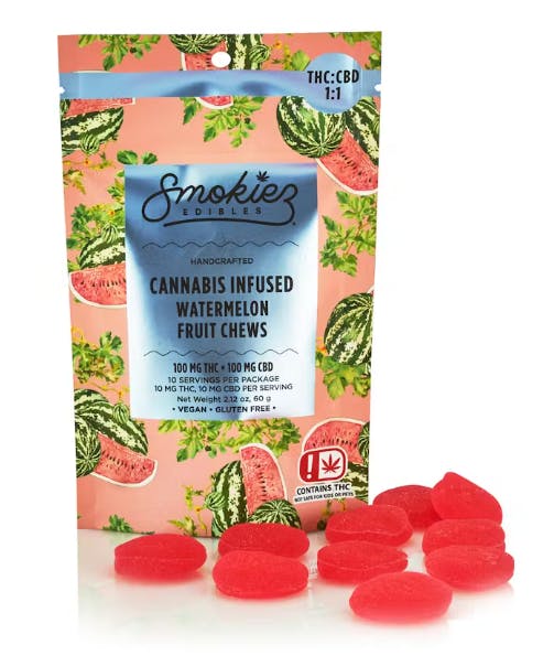 WATERMELON FRUIT CHEWS (1:1 THC:CBD)