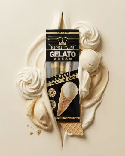 King Palm Mini Leaf Cones 2pk - Gelato Cream at In Good Health