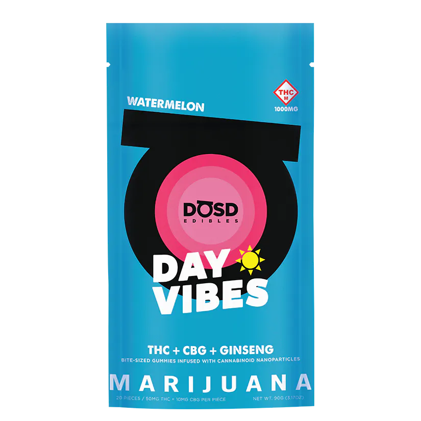 DAY VIBES Watermelon CBG Nano Bites | 1000mg | Key Missouri