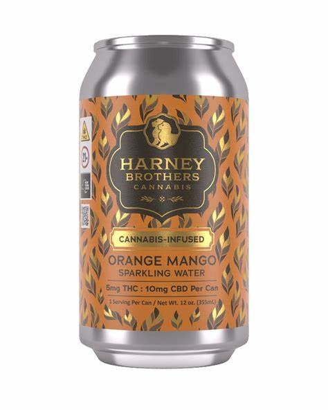 Harney Brothers | Orange Mango Sparkling Water | 5 mg | Hybrid