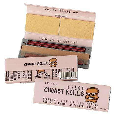 Choast Rolls - 1 1/4 Rolling Papers - With Filter, Tips and Magnetic Lid