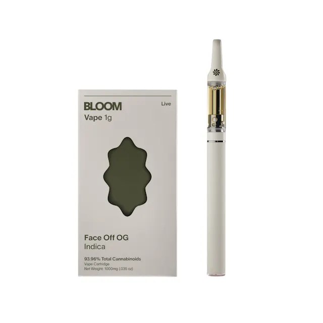 Bloom Live Cart Face Off OG 1g (indica, live resin cartidge)