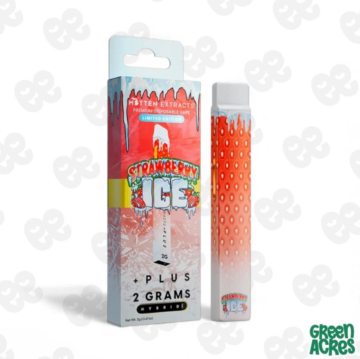 Mitten Extracts: Strawberry Ice 2G Vape Disposable (H) | Green Acres