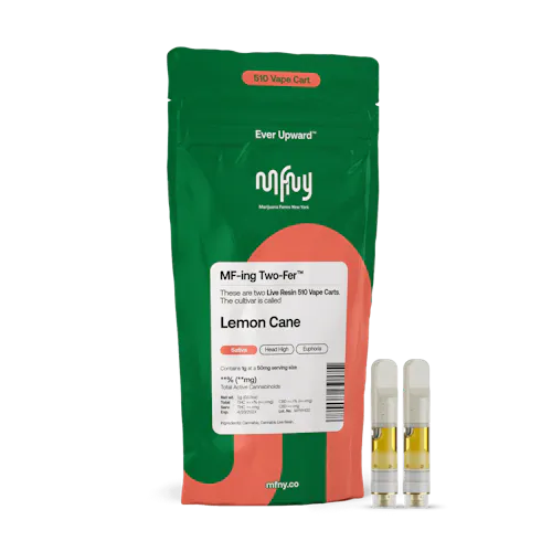 Lemon Cane | Live Resin 510 Cart | 2pk | 1g-active