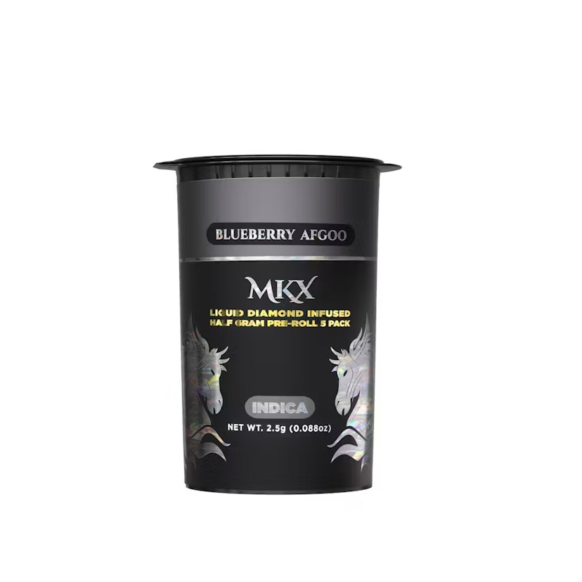 MKX 5 x .5g Liquid Diamond Infused Prerolls Blueberry Afgoo