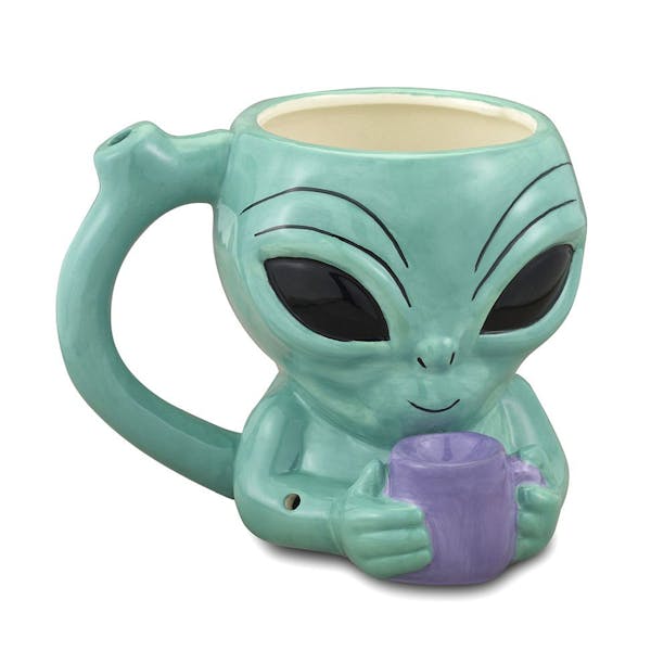 Alien Ceramic Mug Pipe