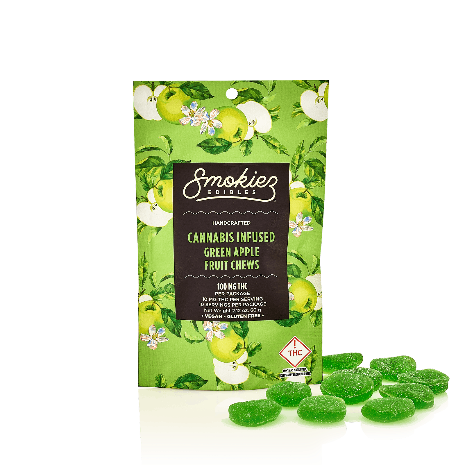 Smokiez - 200mg Gummies - Sweet Green Apple