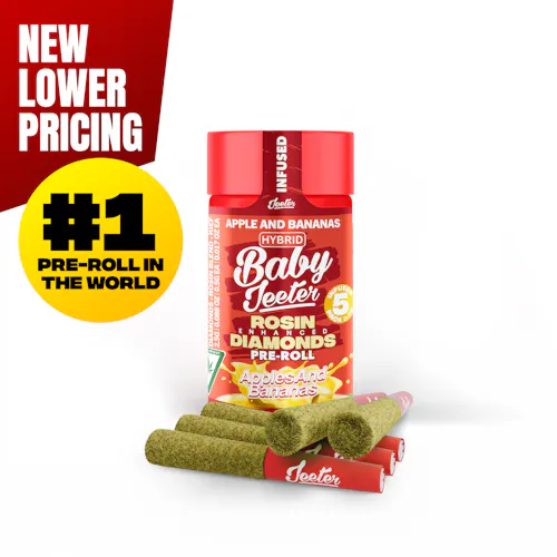 Jeeter | 0.5g x 5 Quad Infused Prerolls | Apples & Bananas-active