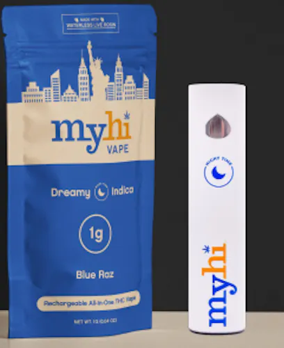 MyHi – AIO Vape – Live Rosin Blend – Dreamy Indica – Blue Razz – 1g-active