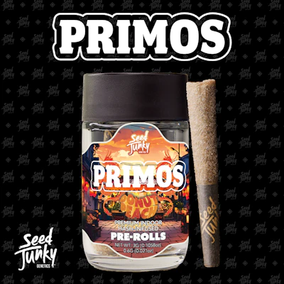 Seed Junky - 5-Pack .6g Bubble Hash Infused Prerolls  - Donut Peach - PRE_ROLLS by Seed Junky at King of Budz