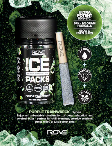 Purple Trainwreck – 1G Triple Infused Ice Packs (Rosin Hash and Diamonds)-1