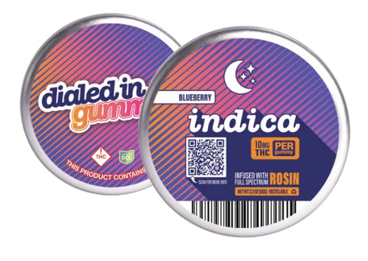 Blueberry Indica Live Rosin Gummies 10 X