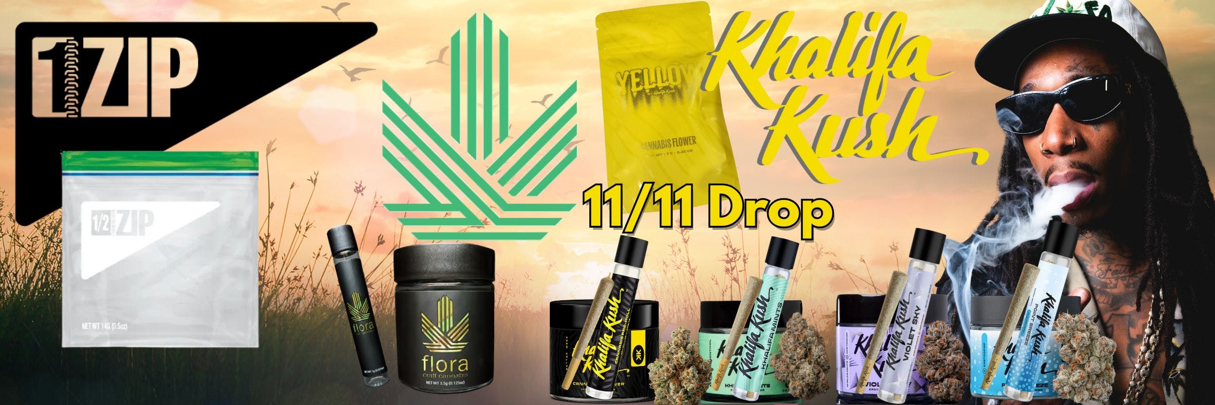 Flora 1ZIP Khalifa Kush 11/11 drop. 