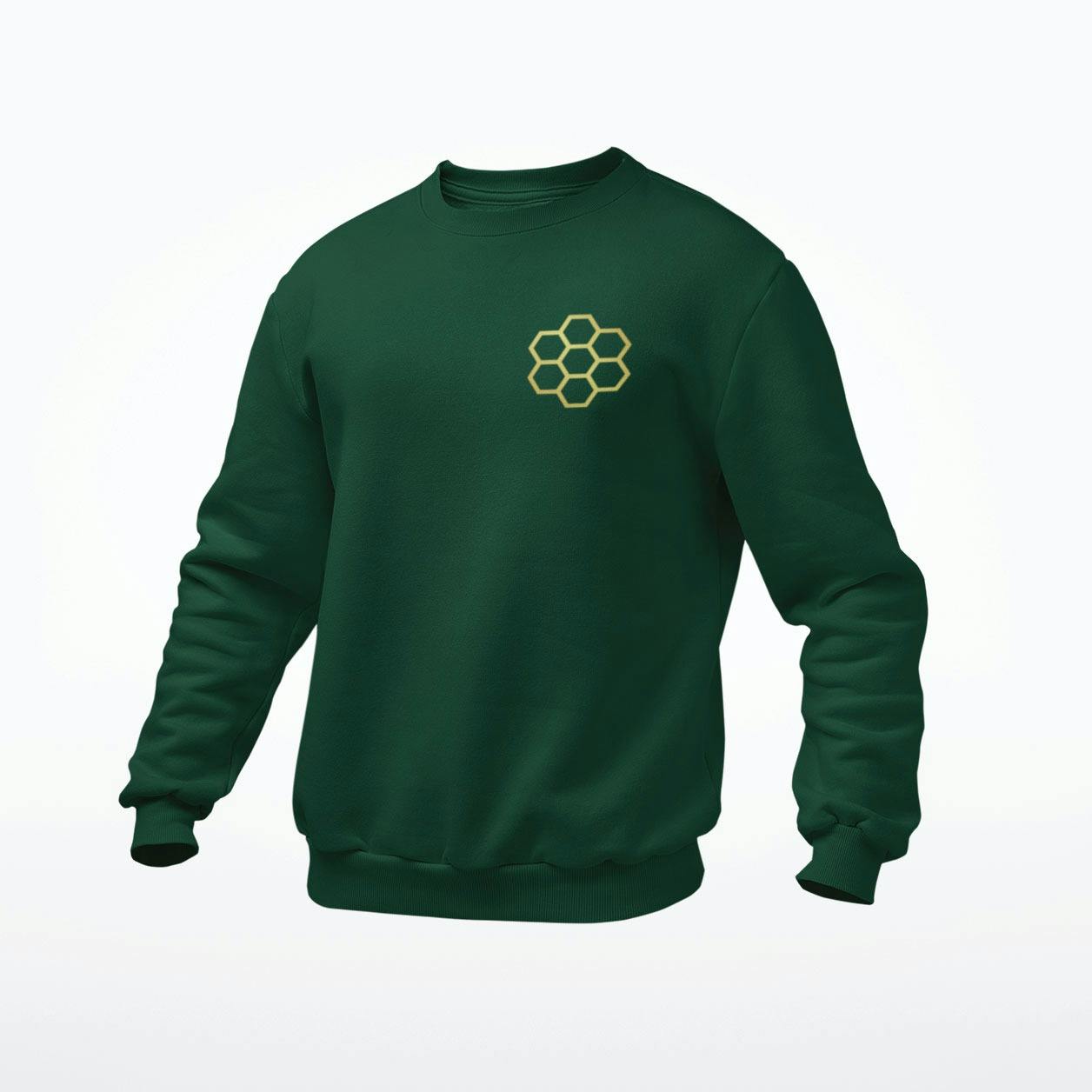 Hunny Pot - Small Gold Icon Forest Green Crewneck - XXL | The 