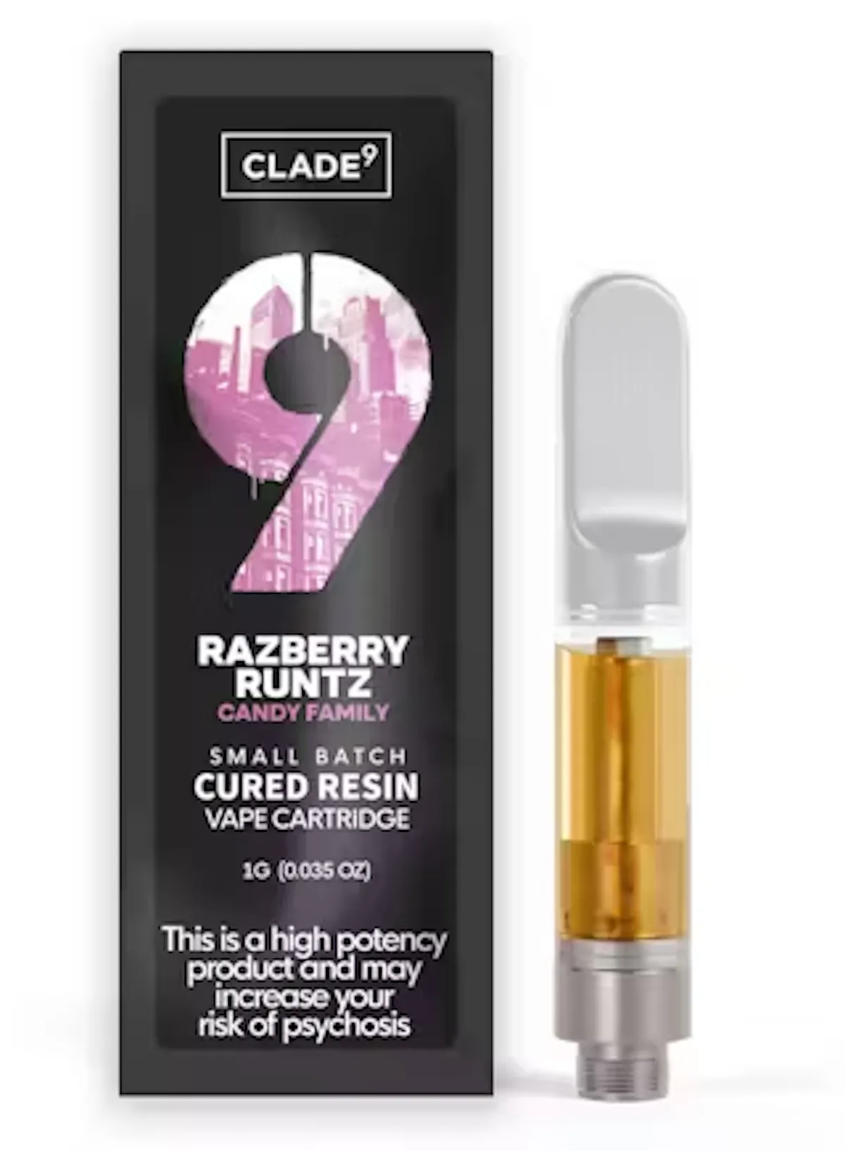 Clade9 Razberry Runtz 1g Resin Cartridge 1g Vaporizers | Clade9