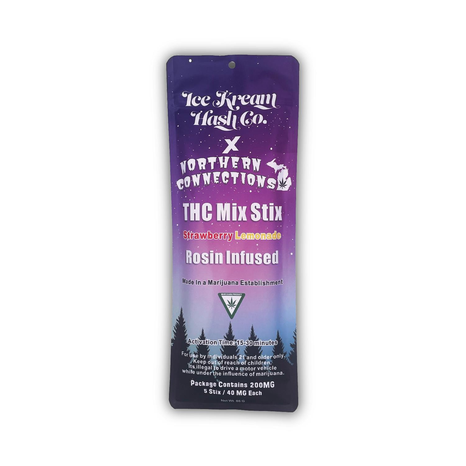 Northern Connections - 200mg Rosin THC Mix Stix - Strawberry Lemonade