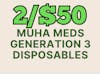 2/$50 2G Muha Meds Disposables