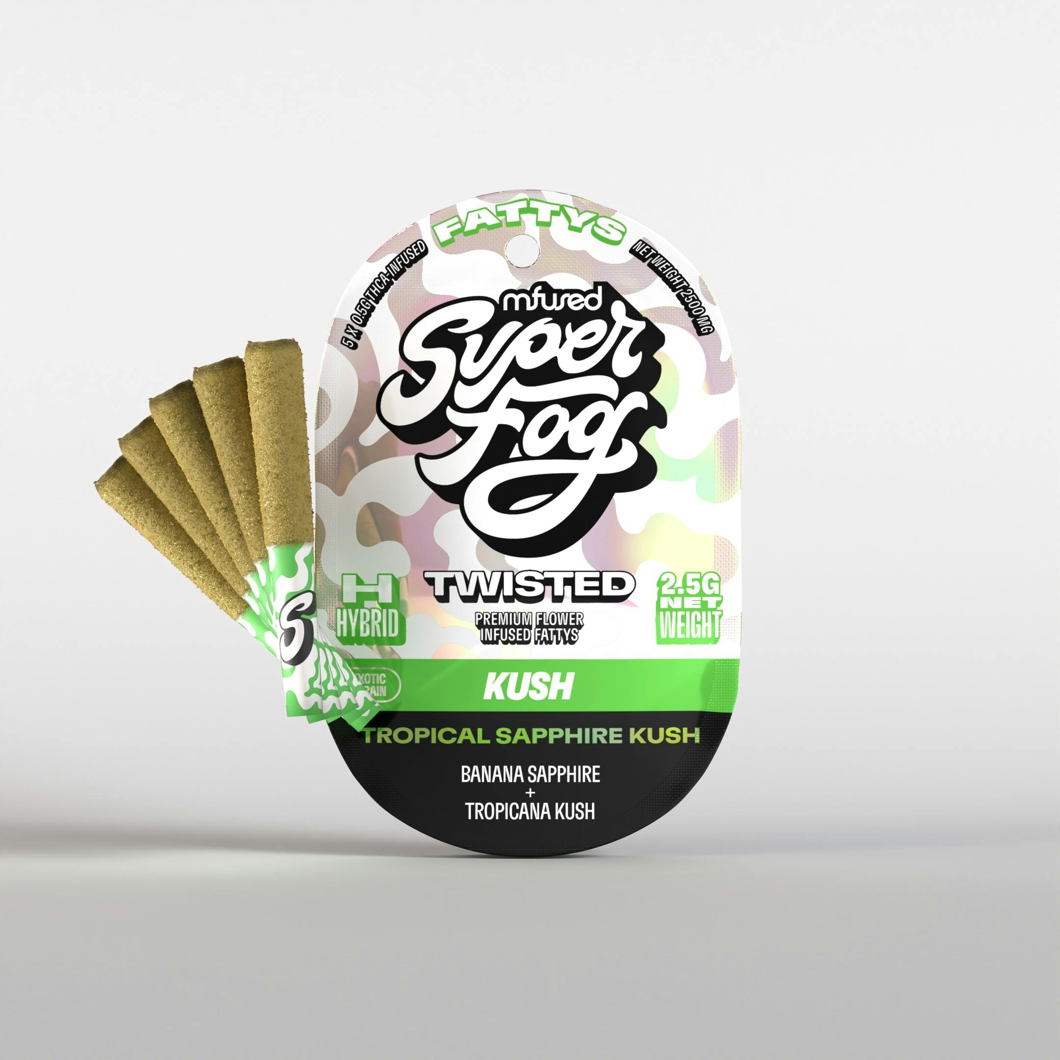 Mfused SuperFog Fire 2.5g Infused Pre-Roll 5pk - Tropical Sapphire Kush