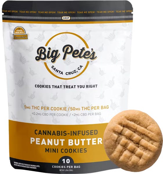 Peanut Butter Cookies - 50mg 10pk - Big Pete's