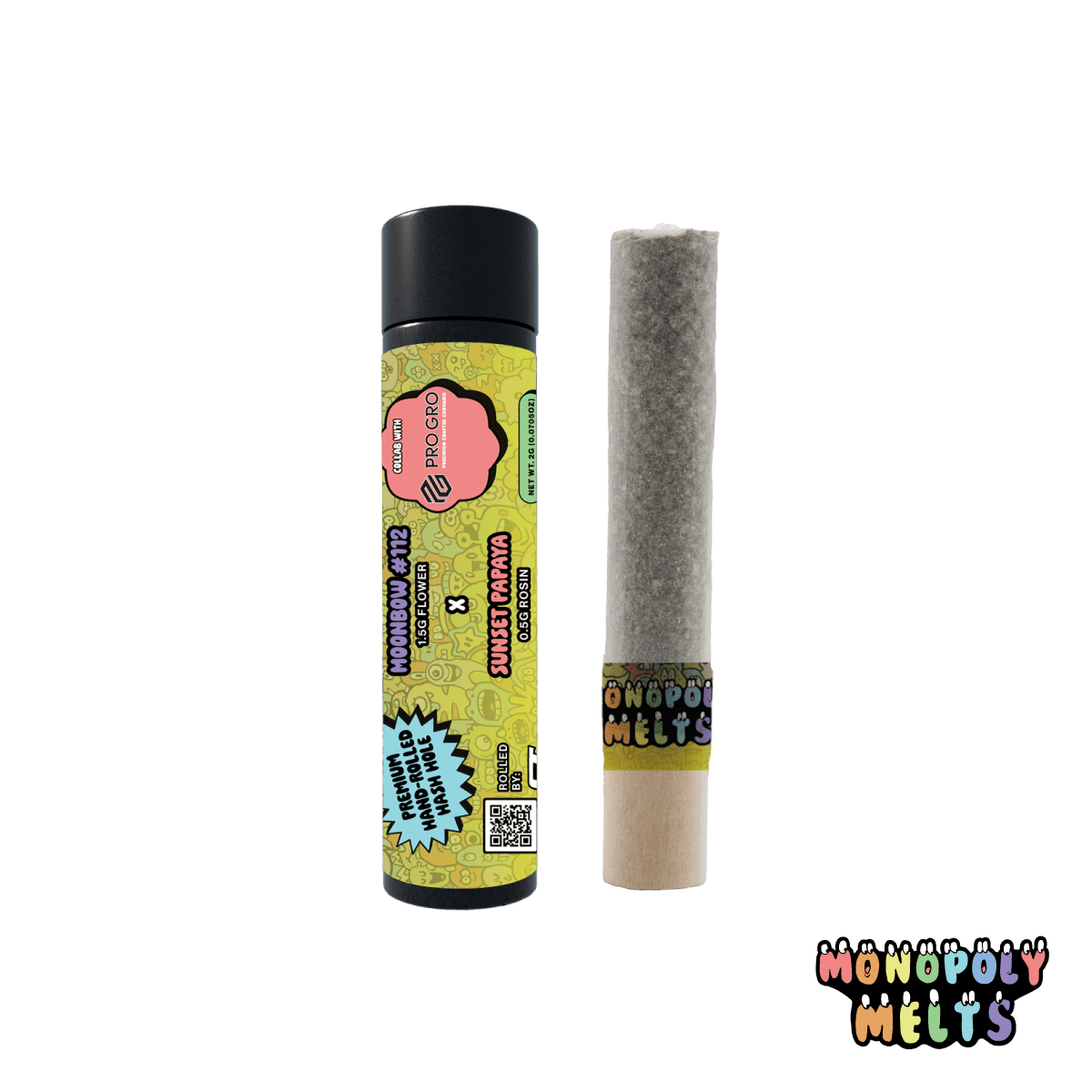 Monopoly Melts x GT - 2g Hash Rosin Infused Donut - Moonbow #112 x Sunset Papaya
