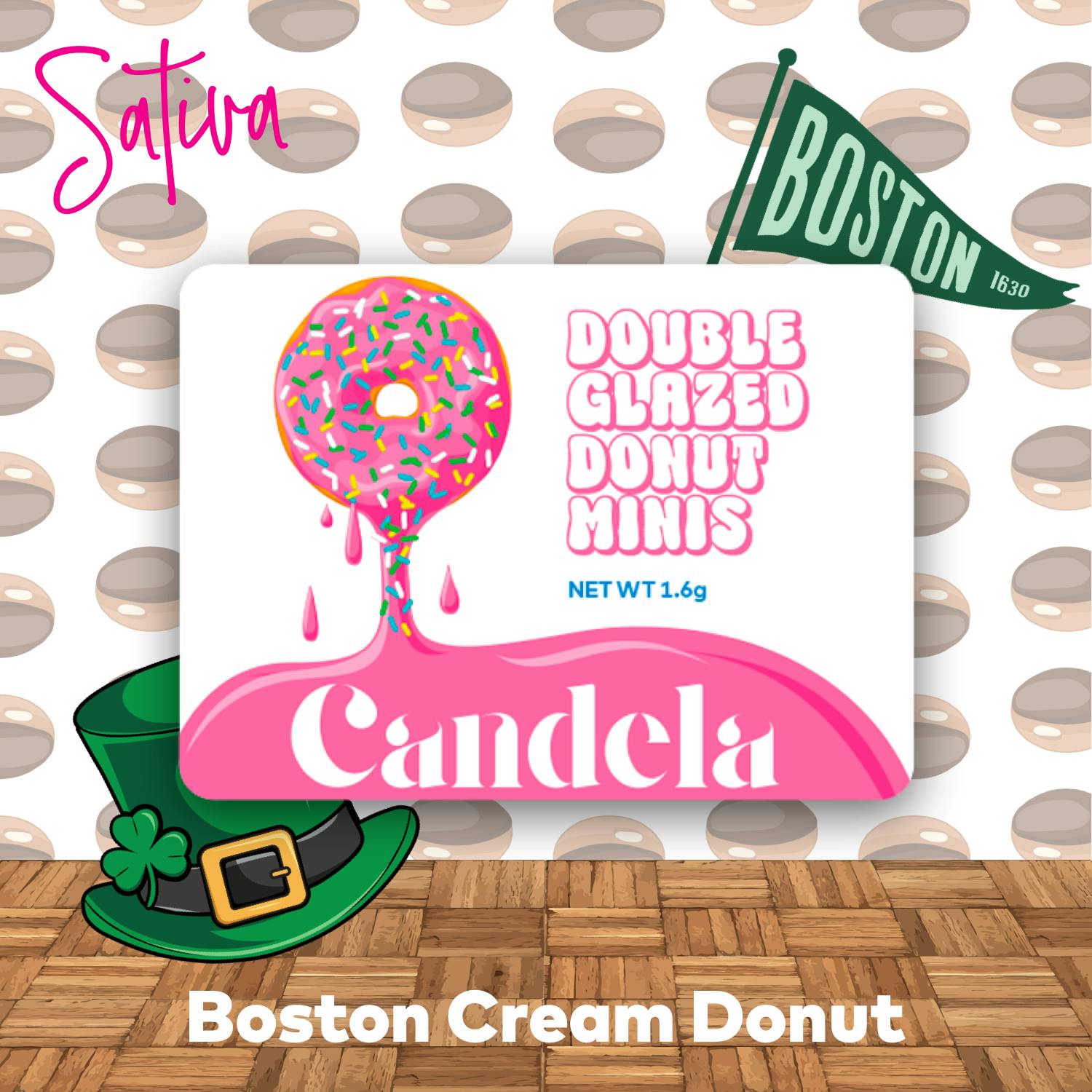 "Boston Cream" Double Glazed Donut Minis - 1.6G