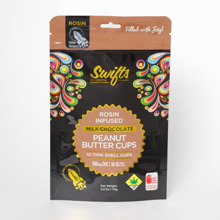 Swifts: Sativa Milk Chocolate Peanut Butter Cups - 10pk 100mg