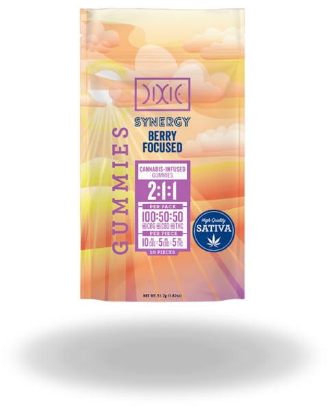 Product: Dixie | Berry Focused Synergy 2:1:1 CBG:CBD:THC Gummies | 100mg:50mg:50mg*