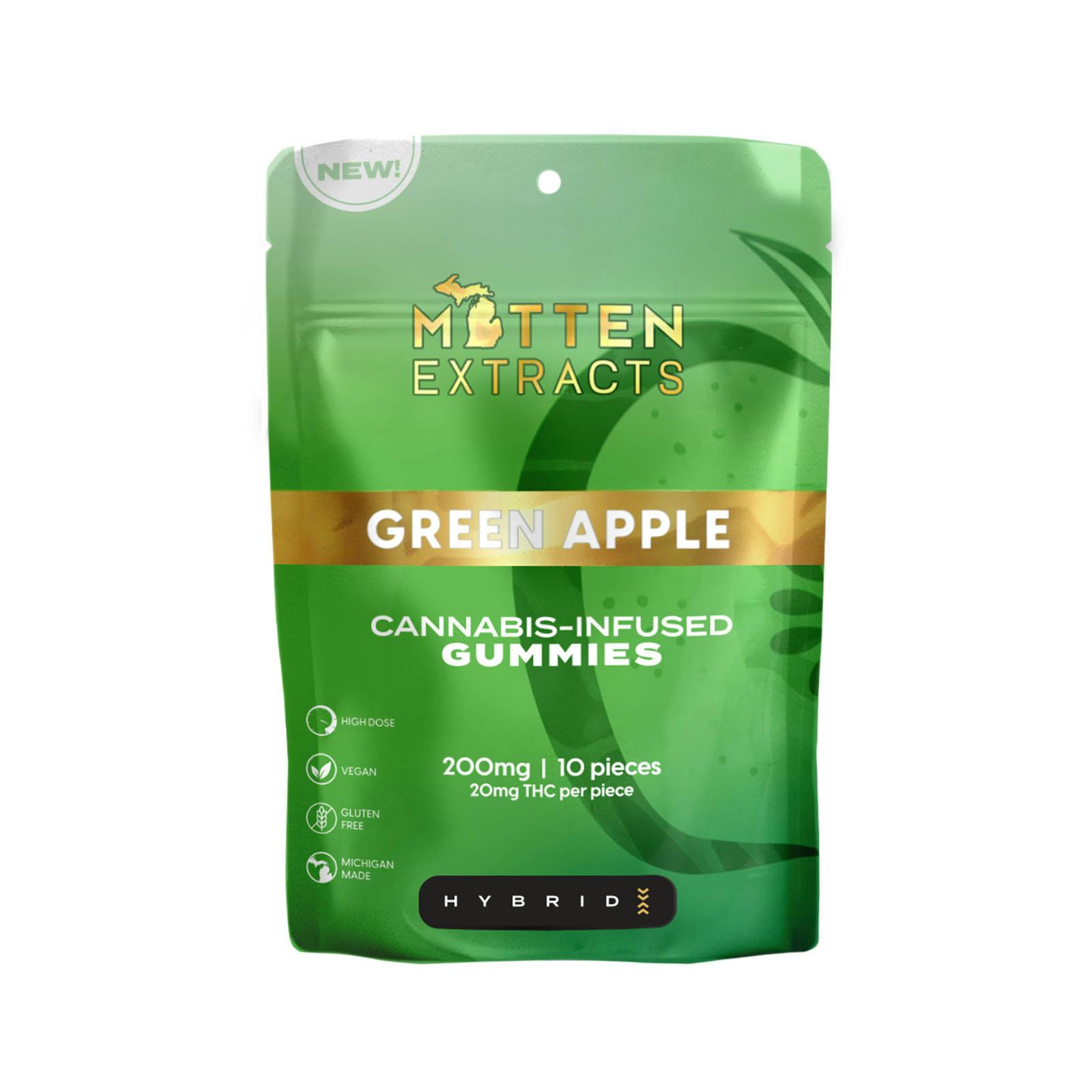 Mitten Extracts - 200mg Gummies - Green Apple